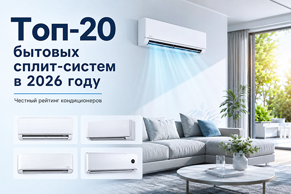 Топ-20 бытовых сплит-систем в 2026 году — честный рейтинг кондиционеров