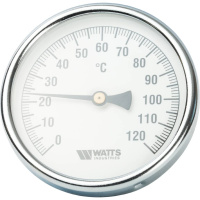 Watts F+R801(T) 100/75 Термометр биметаллический с погружной гильзой 100 мм