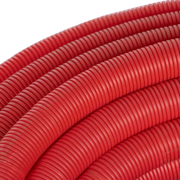 Труба Royal Thermo гофрированная 28 мм (для труб d20), красная, (бухта 75 м)