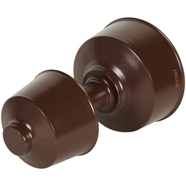 STOUT SCR-8610-800022 STOUT Оголовок вертикальный с ветрозащитой конденсац. коакс. D60(п)/100(п) КОРИЧНЕВЫЙ широкий, SCR-8610-800022