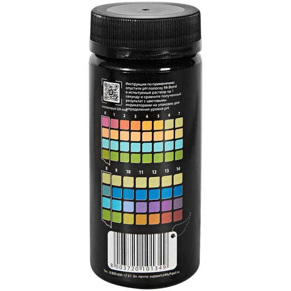 Комплект полосок индикаторов для измерения PH Mr.Bond pH-TEST 100 шт., MB20000001PH