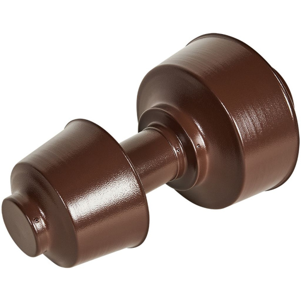 STOUT SCR-8125-800022 STOUT Оголовок вертикальный с ветрозащитой традиц. коакс. D80(п)/125(п) КОРИЧНЕВЫЙ широкий, SCR-8125-800022