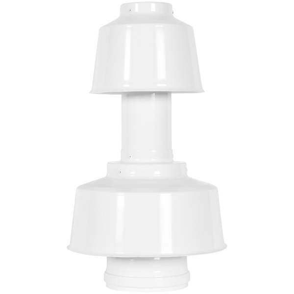 Оголовок ROMMER с ветрозащитой вертикальный D 80/125 БЕЛЫЙ, RCA-8125-000106