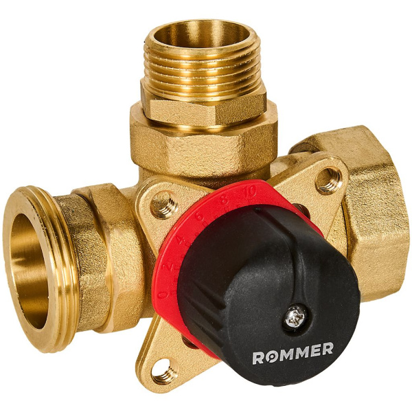 Насосная группа ROMMER RDG-2003 с 3-х ходовым приводным смесителем 1 без насоса, в теплоизоляции, RDG-2003-012501
