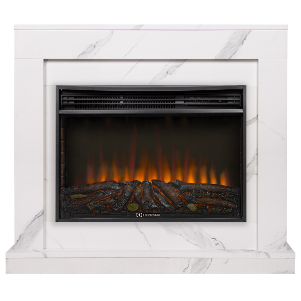 Портал Firelight Simple 25 белый мрамор