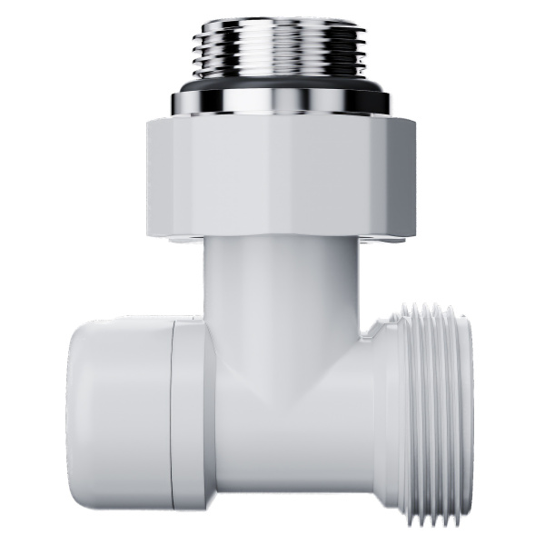 Узел нижнего подключения Royal Thermo Design угловой 1/2"х3/4" EK (белый)