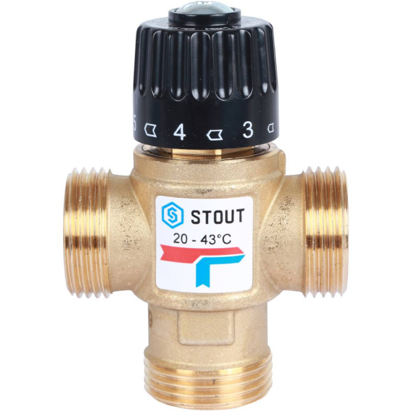 STOUT Термостатический смесительный клапан для систем отопления и ГВС. G 1? M SVM-0120-164325