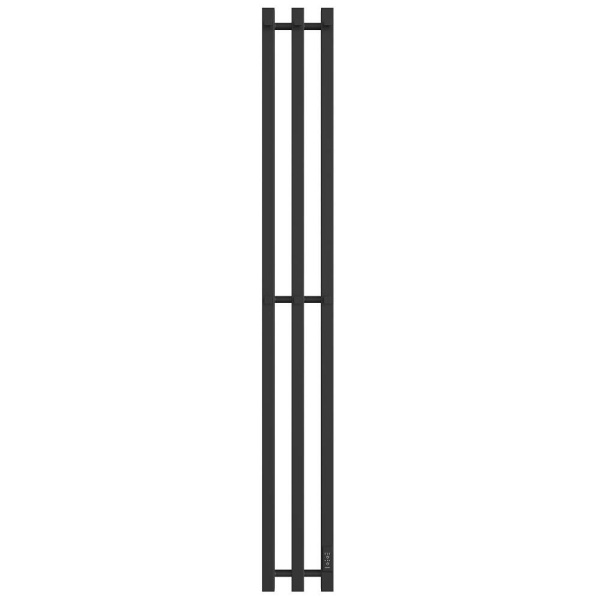 Полотенцесушитель STOUT электрический ROCK quadro 120*12 Черный матовый 3 опоры, SHQ-R2Q0-012012