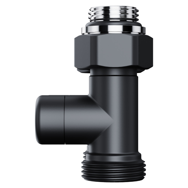 Узел нижнего подключения Royal Thermo Design прямой 1/2"х3/4" EK (черный)