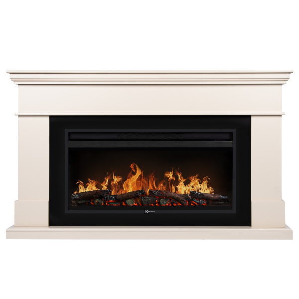 Каминокомплект: Очаг Electrolux EFP/P-4220LS, портал California 42/40/36, молочный