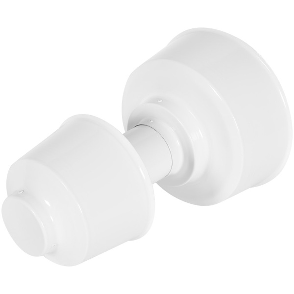 Оголовок ROMMER с ветрозащитой вертикальный D 80/125 БЕЛЫЙ, RCA-8125-000106