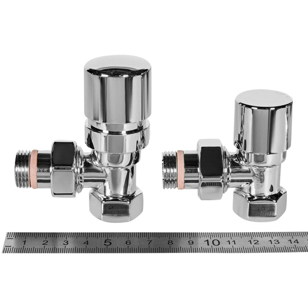 Комплект клапанов термостатических STOUT Design хром, угловой 1/2, SVTDK-0002-000015C