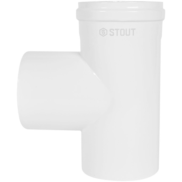 STOUT SCR-6010-000021 STOUT Конденсатоотводчик Т-образный традиц. коакс. D60(п-м)/100(п-м) с заглушкой и патрубком, SCR-6010-000021