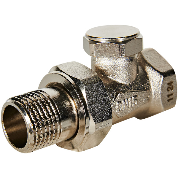 Клапан запорно-балансировочный ROMMER RVL-0001-100015 прямой 1/2, RVL-0001-100015