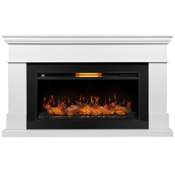 Каминокомплект: Очаг Royal Thermo Aurora RTFP/P-AR40LS, портал California 42/40/36, белый
